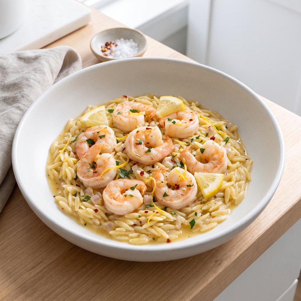 Instant Pot Shrimp Scampi with Orzo