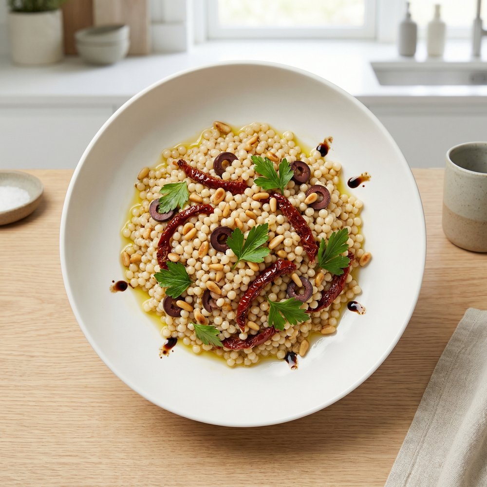Couscous with Olives and Sun-Dried Tomato