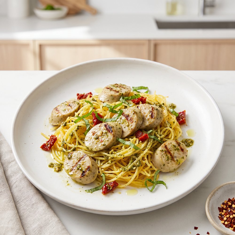 Italian Chicken Pesto with Spaghetti Squash