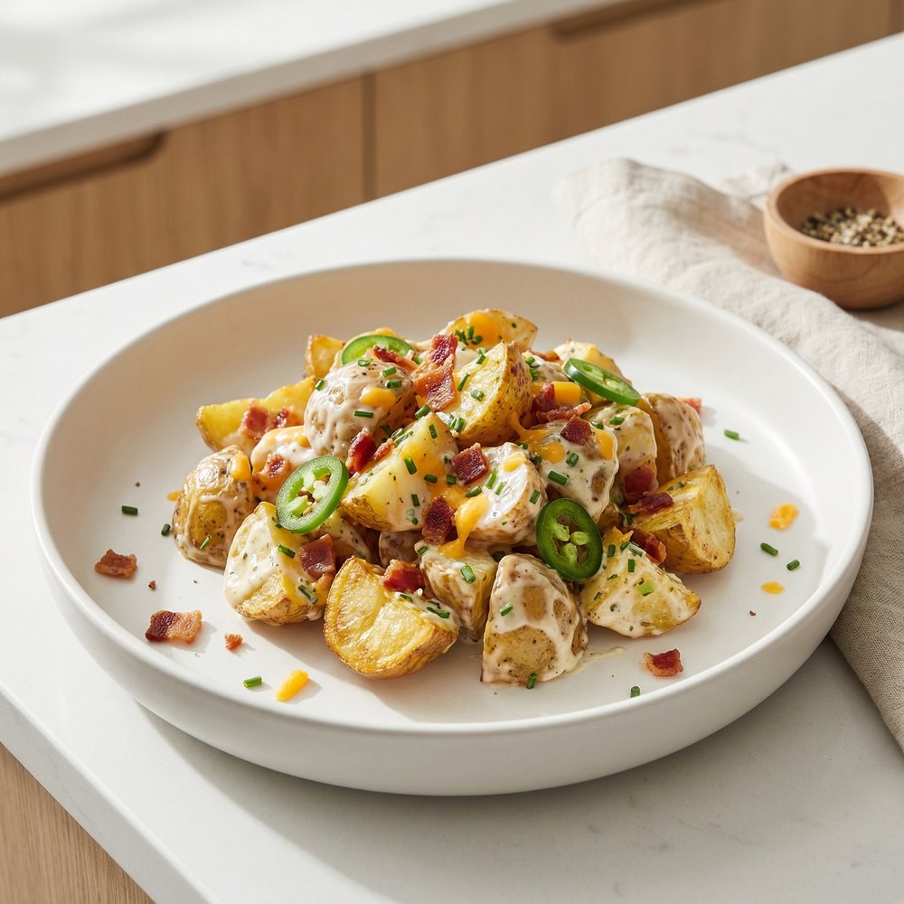 Creamy Jalapeño Popper-Inspired Potato Salad