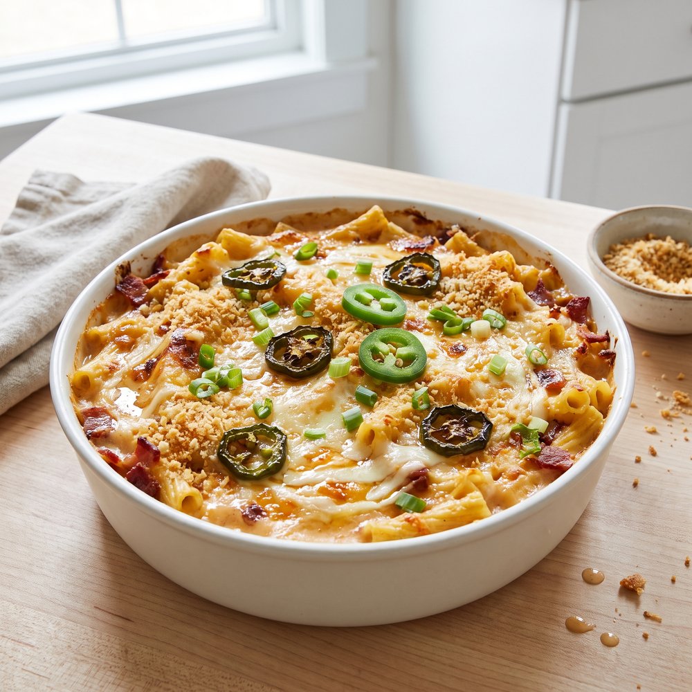 Jalapeno Popper Chicken Baked Ziti