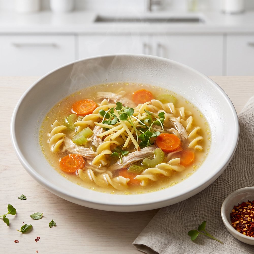Jean’s Classic Chicken Noodle Soup with Ginger