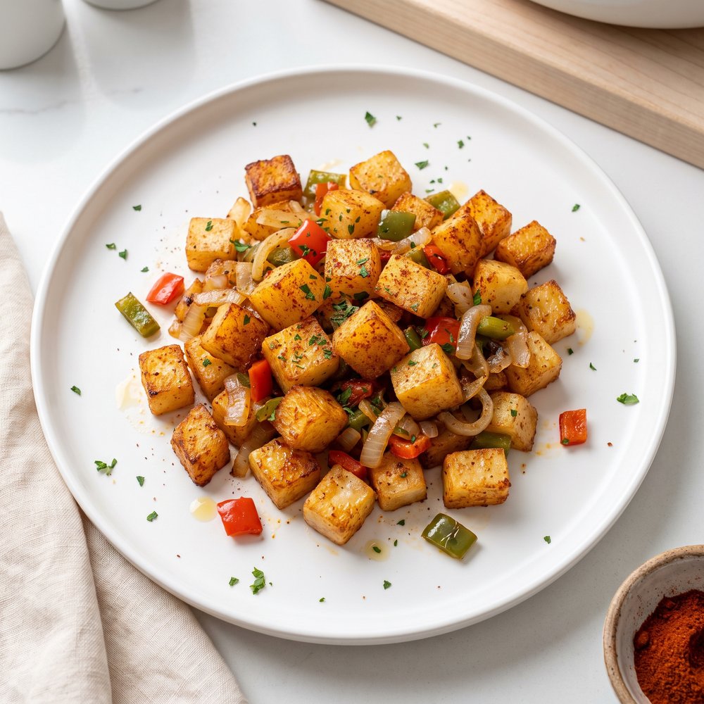 Jicama O’Brien-Style Hash Browns