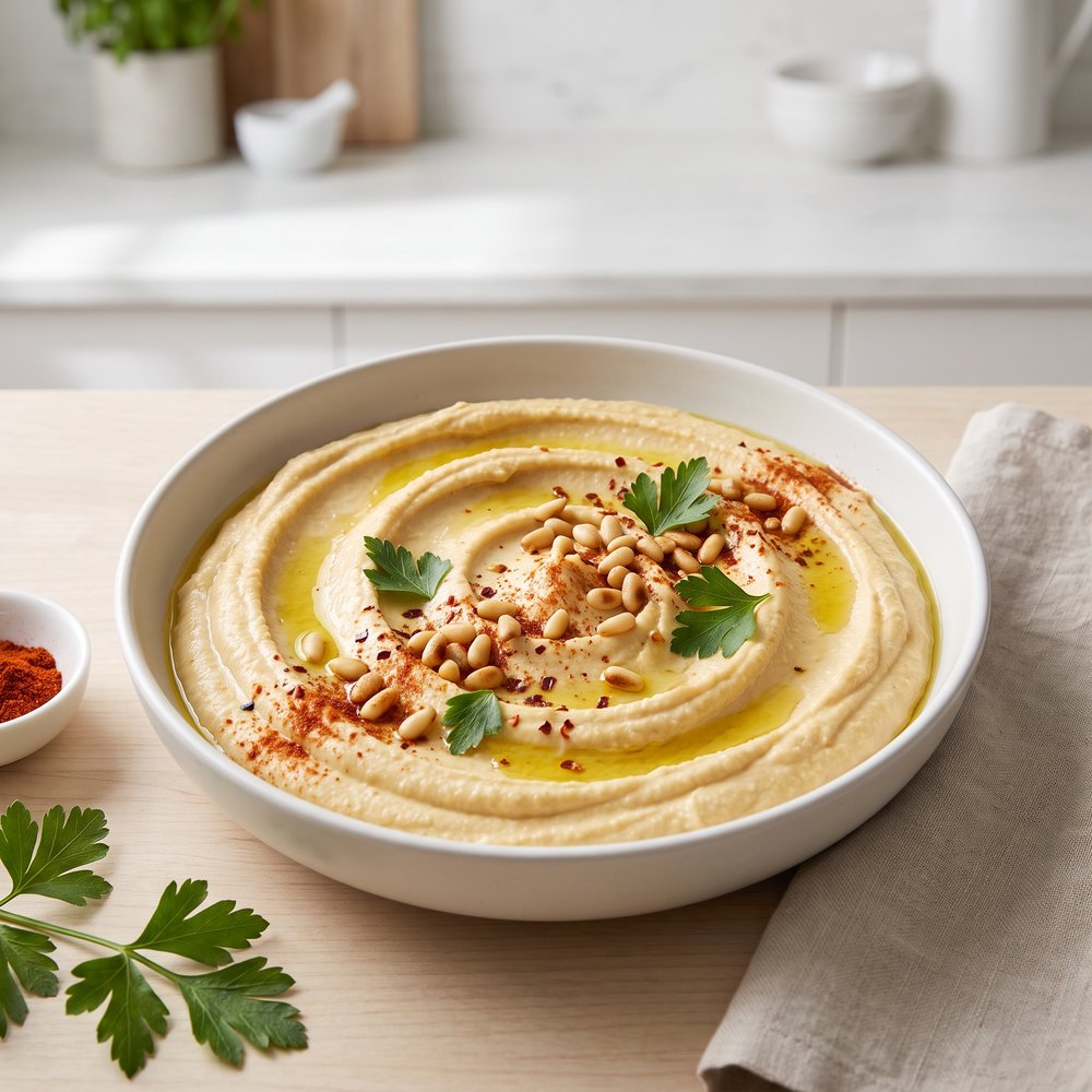 Joe's Pine Nut-Topped Hummus