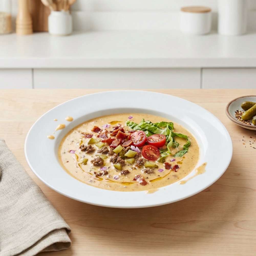 Keto Bacon Cheeseburger Soup