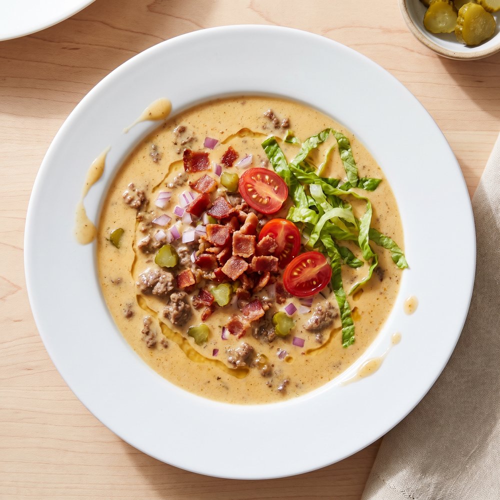 Keto Bacon Cheeseburger Soup