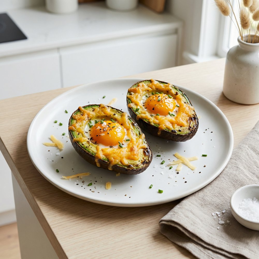Baked Eggs in Avocado (Keto)