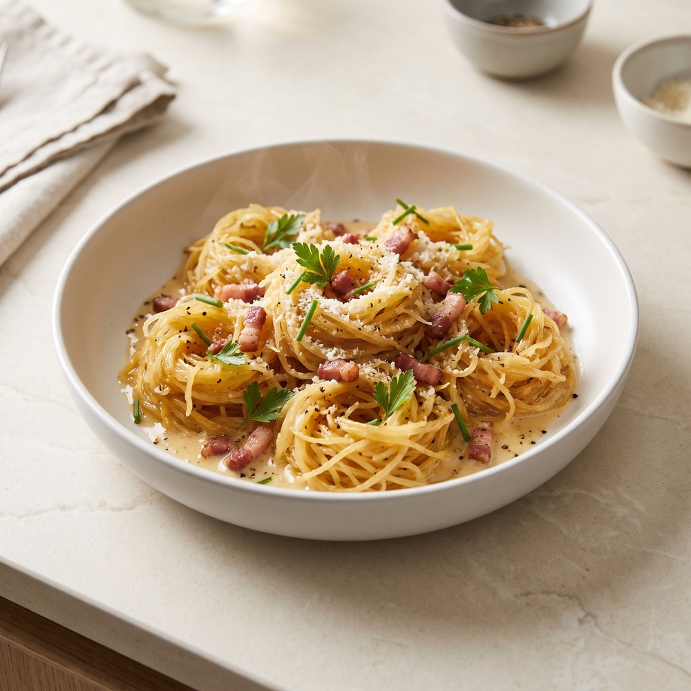 Keto Spaghetti Squash Carbonara