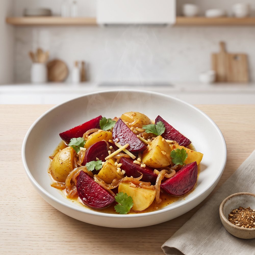 Key Sir Alicha: Ethiopian Beet and Potato Medley