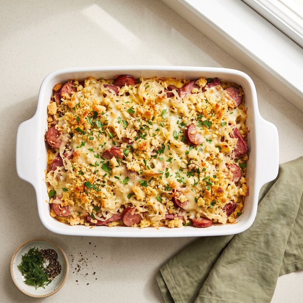 Kielbasa Reuben Bake Casserole