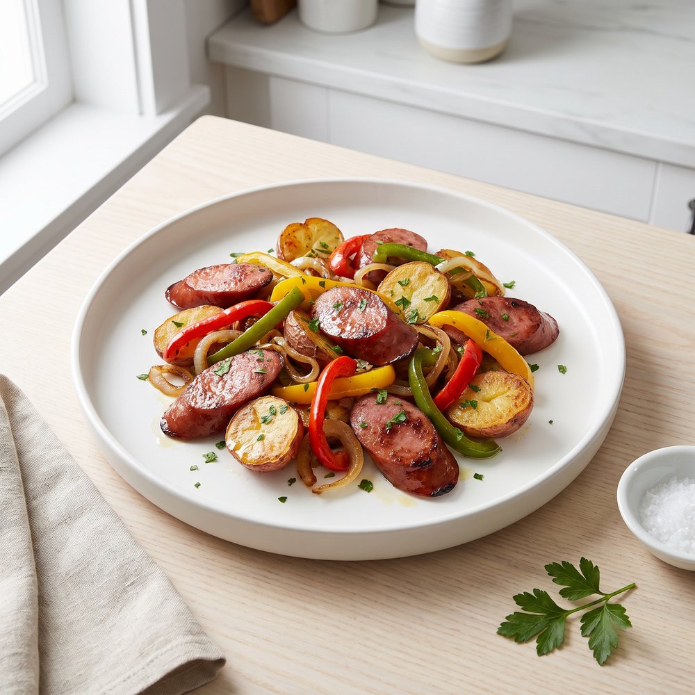 Kielbasa with Peppers and Potatoes
