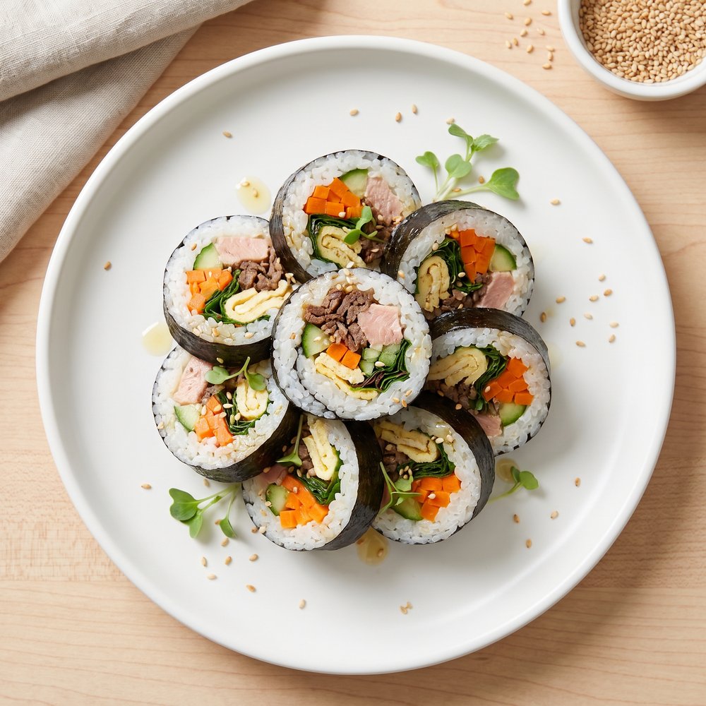 Korean-Style Gimbap Rolls