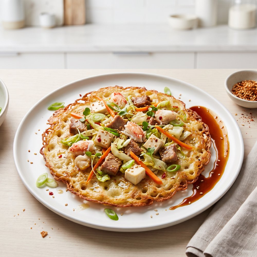 Korean-Style Savory Pancake Pizza