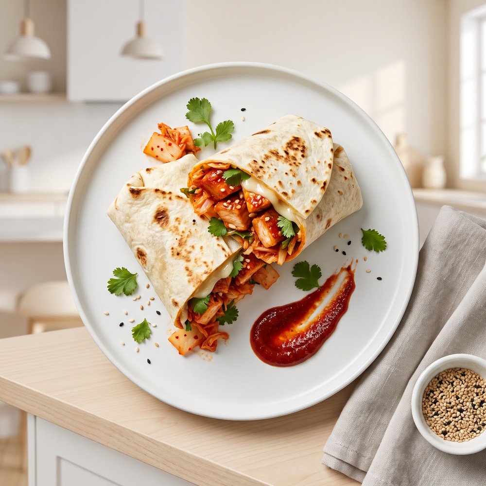 Korean Fusion Chicken Burrito