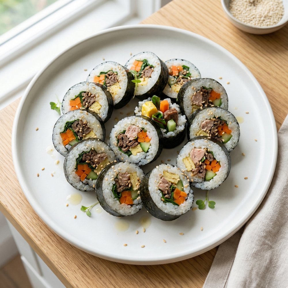 Korean-Style Gimbap Rolls