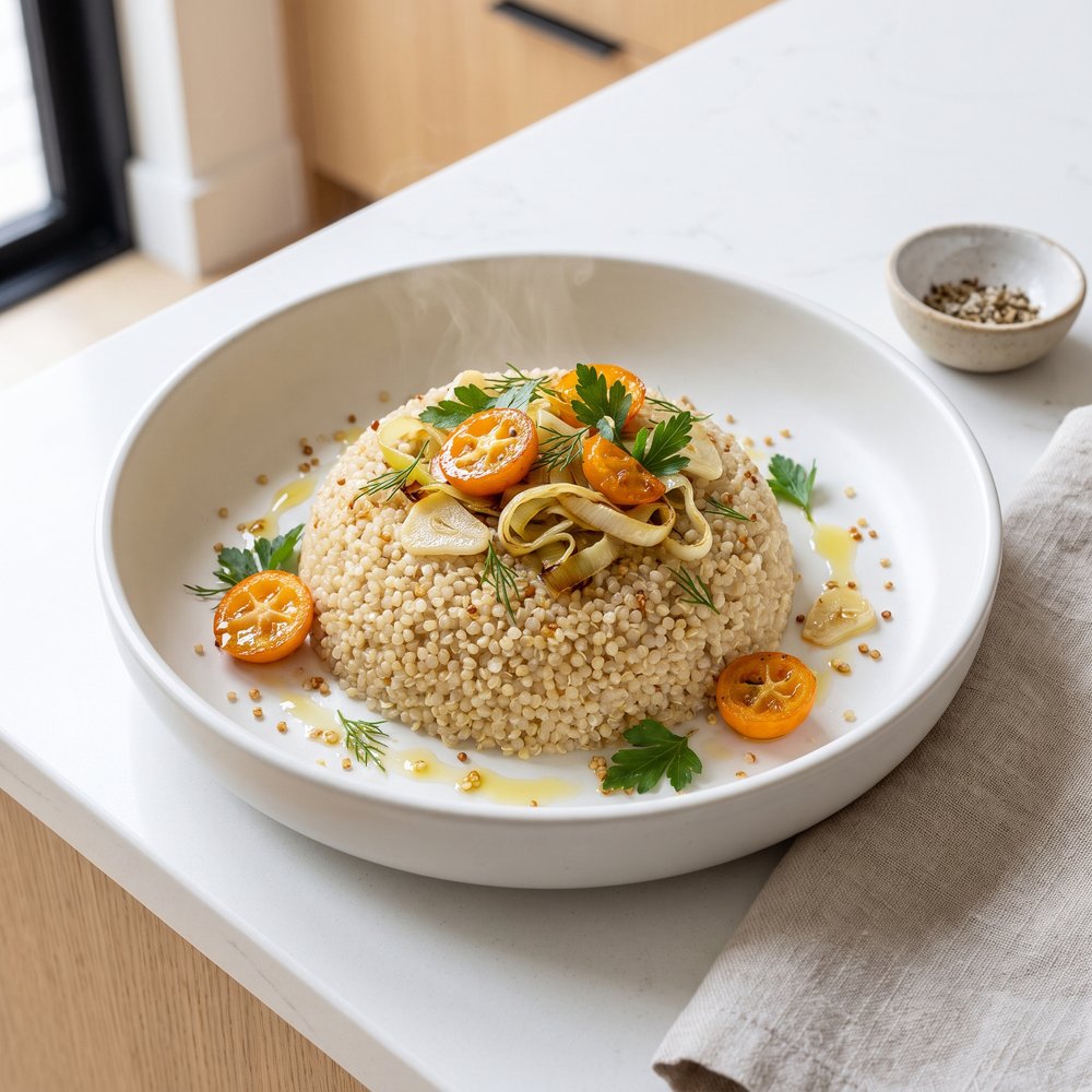 Kumquat and Leek Quinoa Pilaf