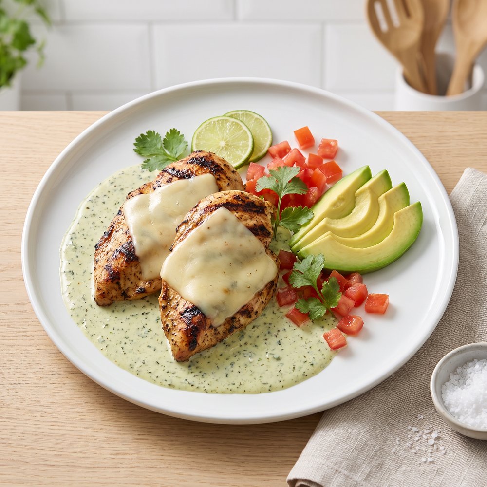 Laredo-Style Chicken with Cilantro Cream