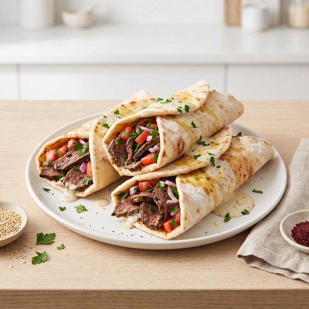 Lebanese-Style Donair Wraps