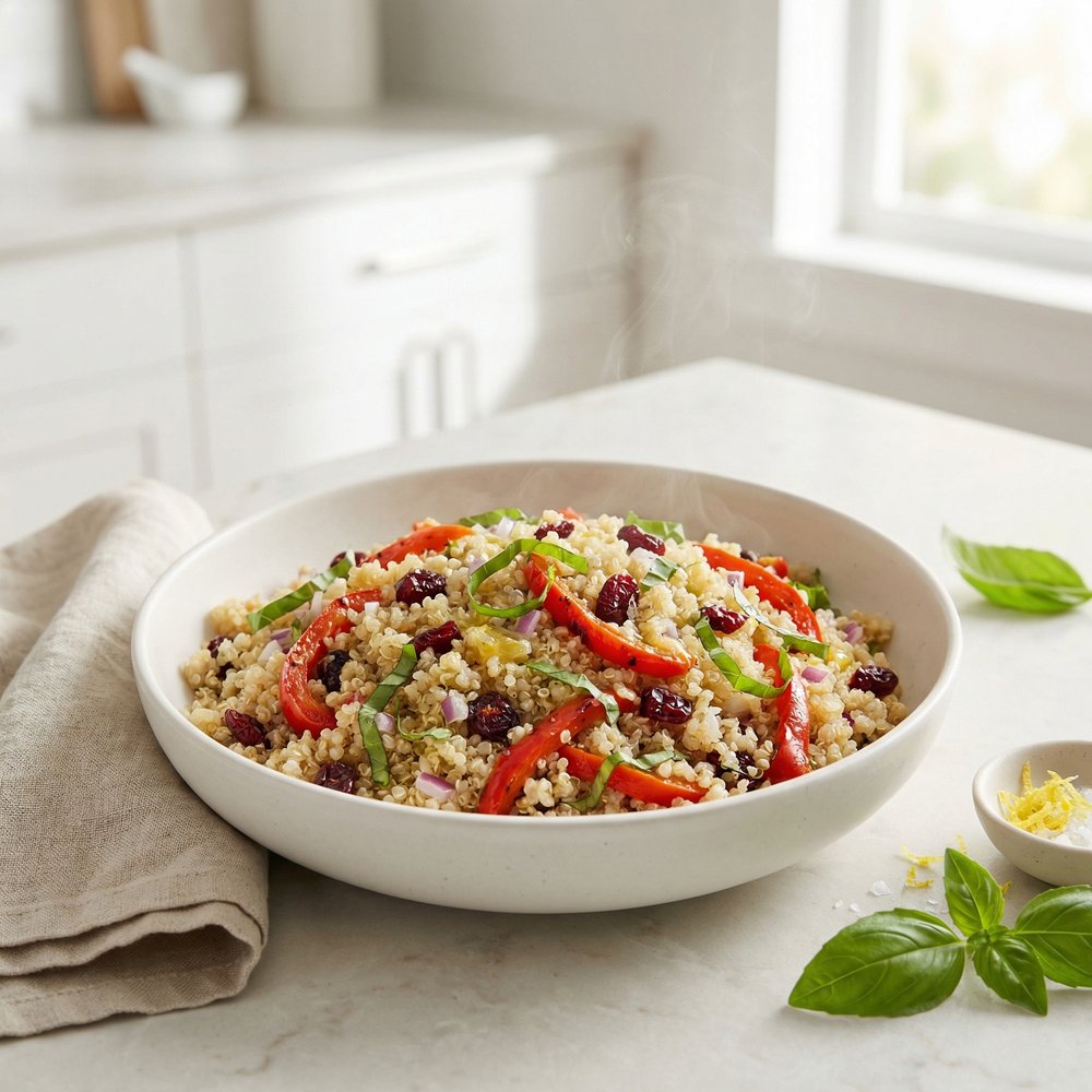 Quinoa Salad with Lemon and Fresh Basil