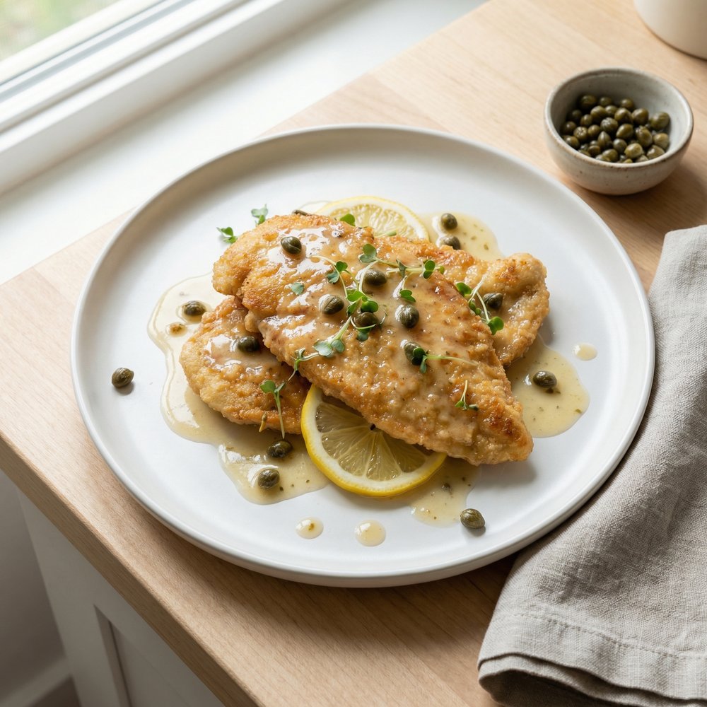 Chicken in Lemon-Caper Pan Sauce