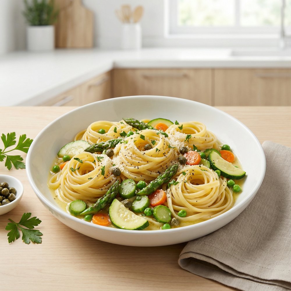 Lemon-Caper Pasta Primavera