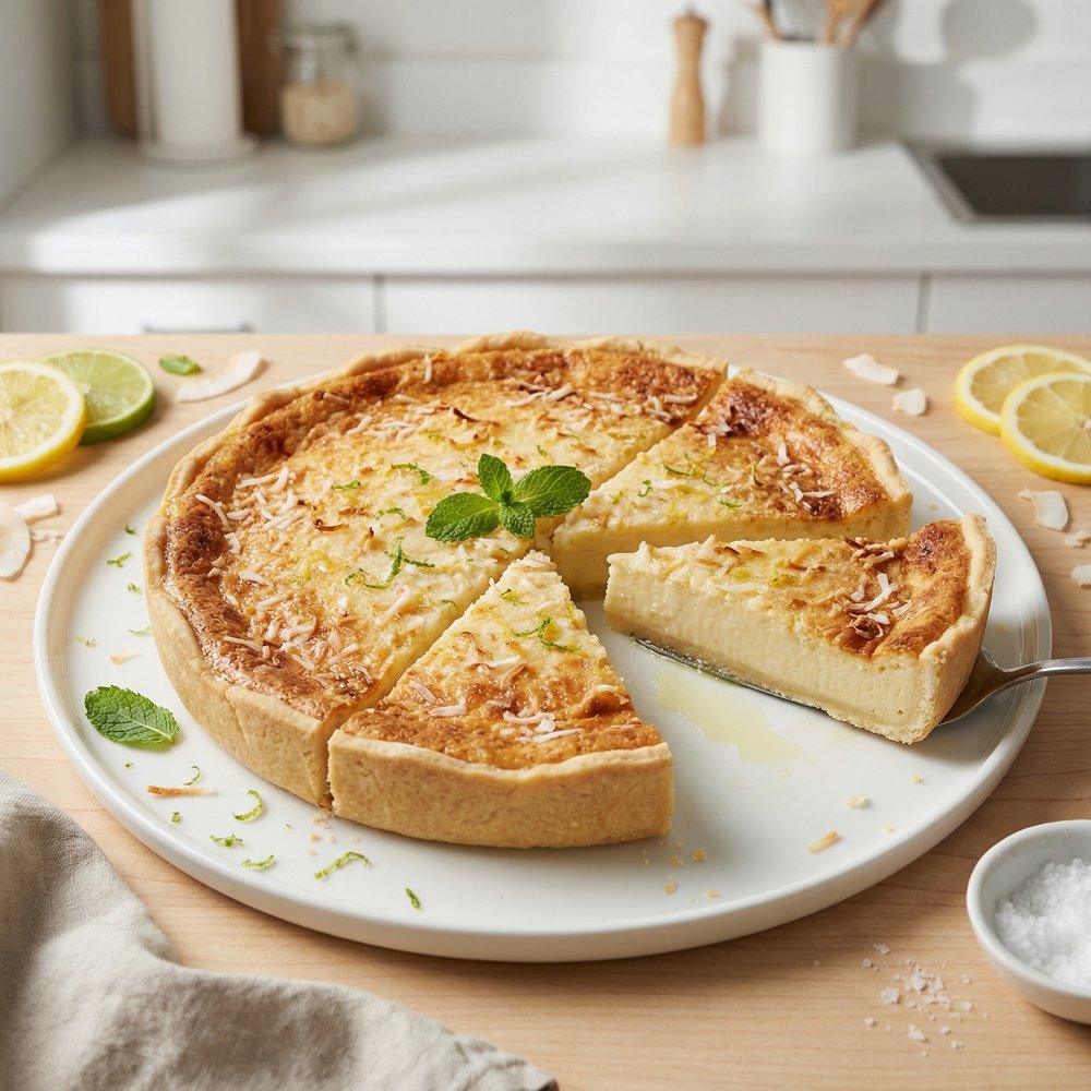 Lemon Magic Custard Pie