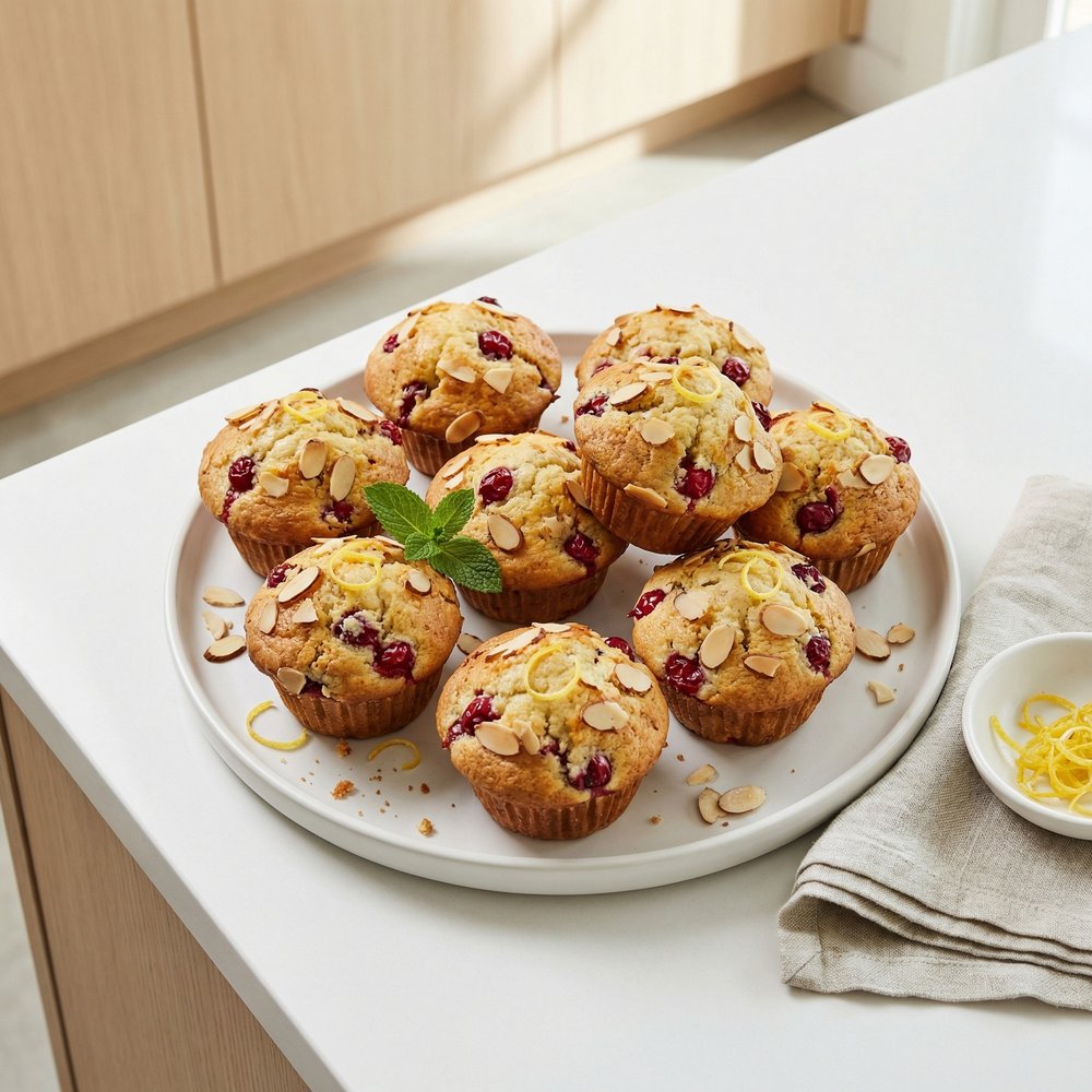 Lemon Cranberry Muffins