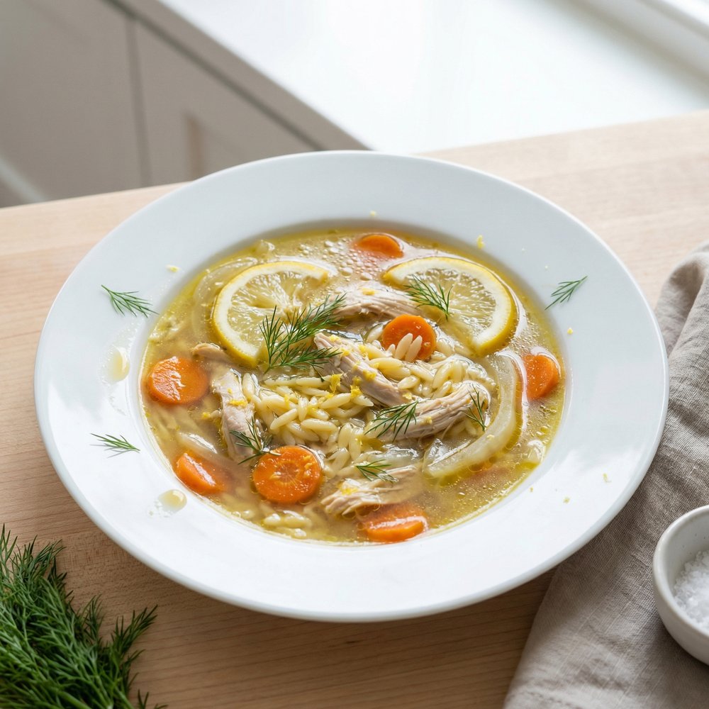 Fennel-Lemon Chicken Orzo Soup