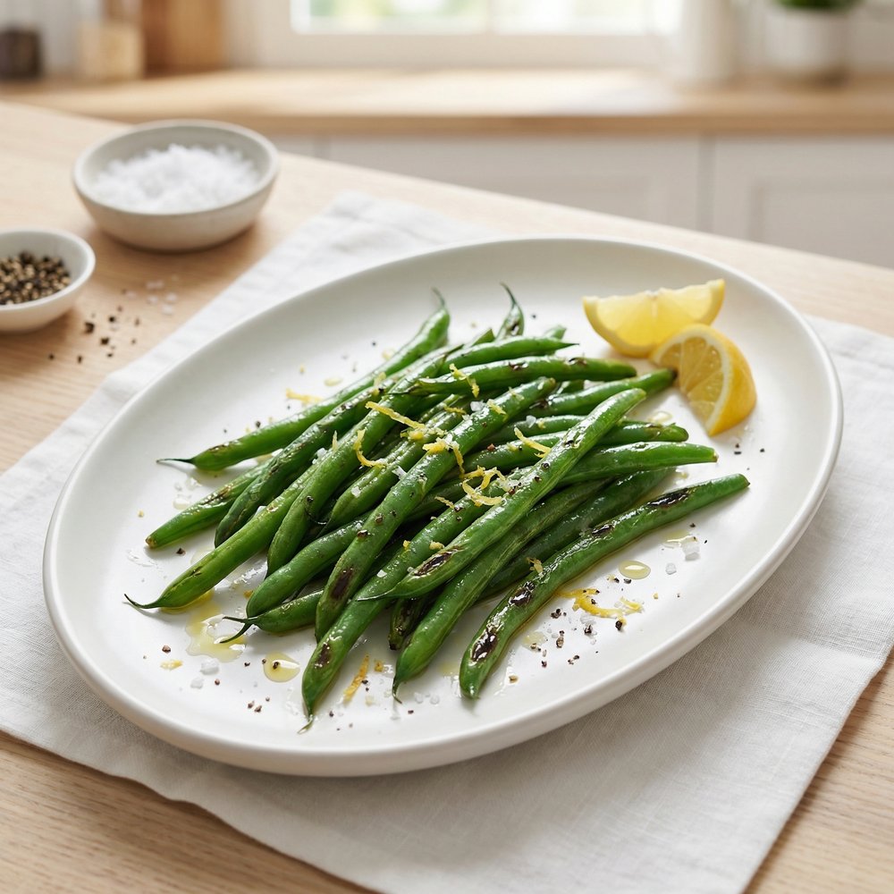 Crisp Lemon Air-Fried Green Beans