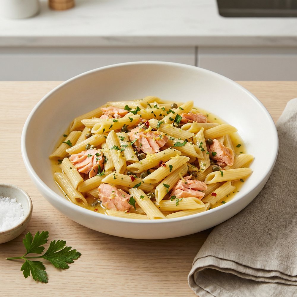 Lemon Pasta with Salmon