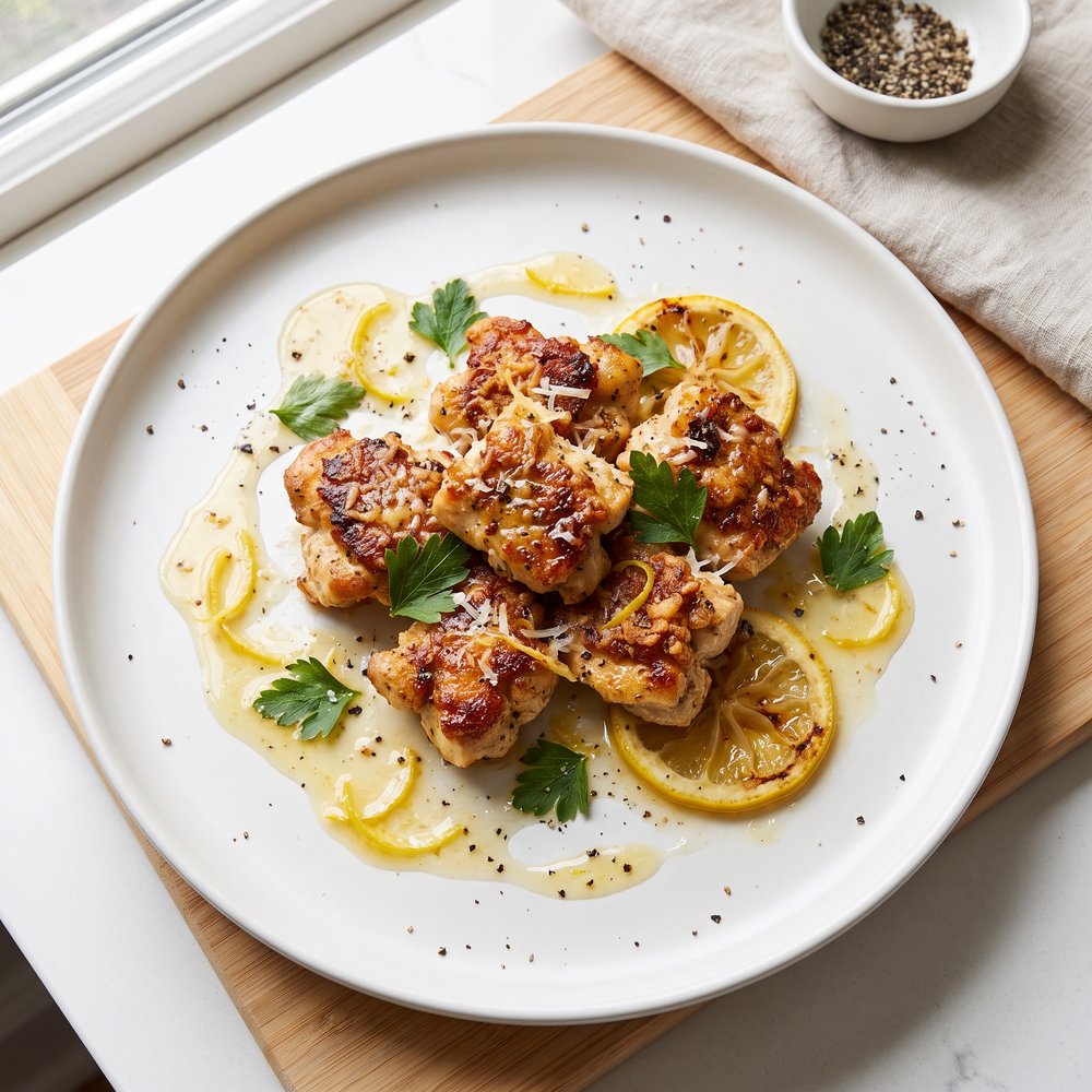 Lemon Parmesan Chicken Bites