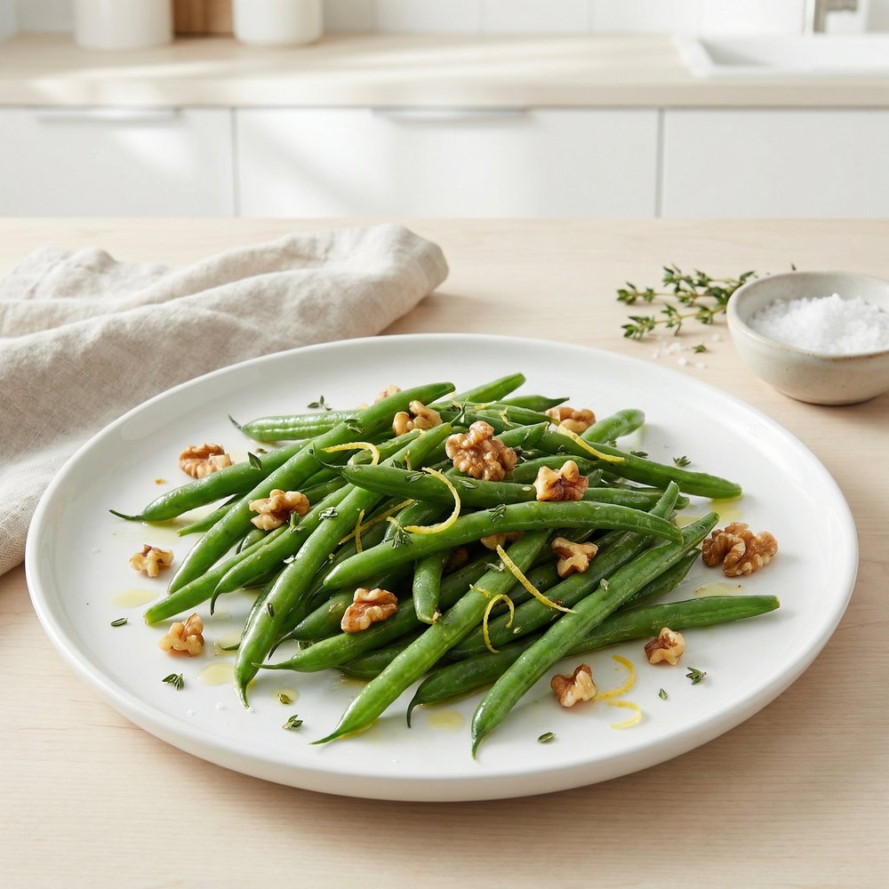 Lemony Green Beans with Walnuts and Thyme
