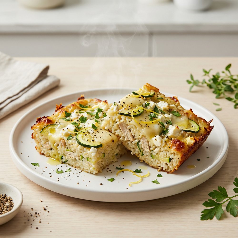 Zucchini Chicken Rice Casserole