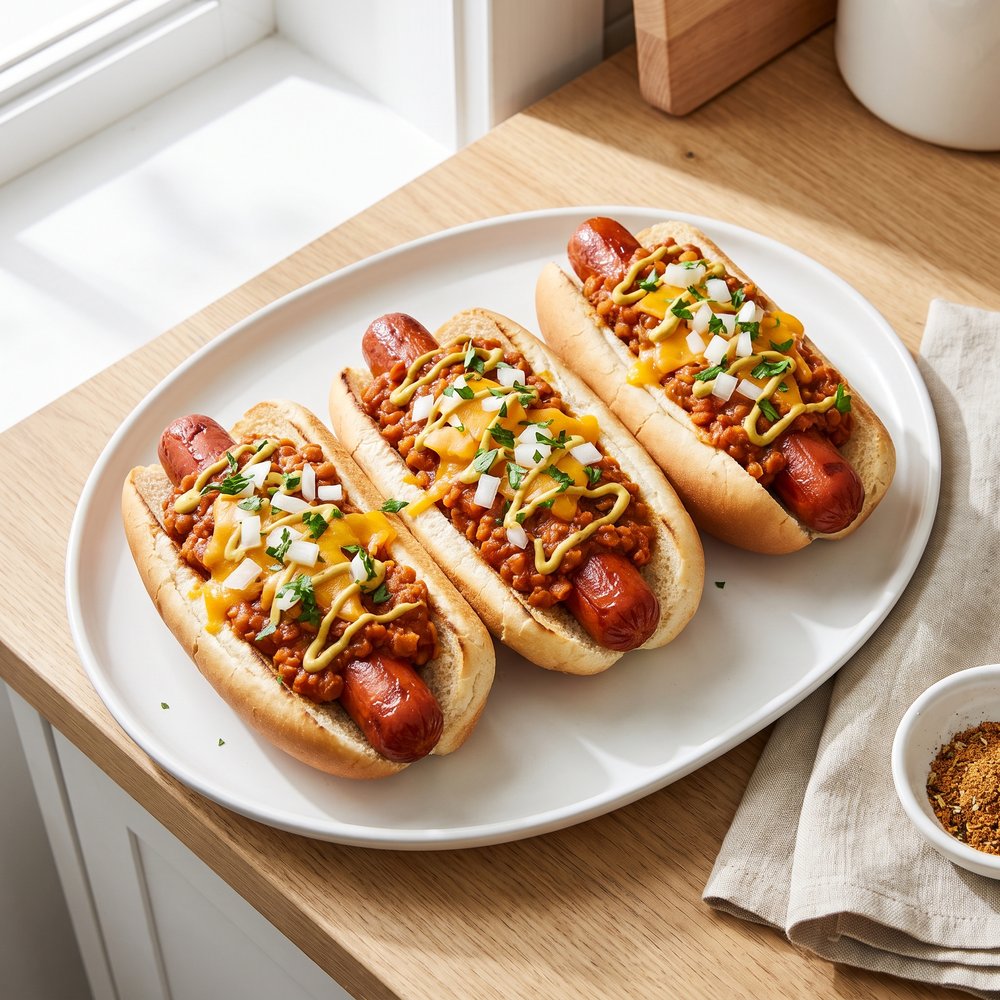 Lentil Chili Carrot Dogs