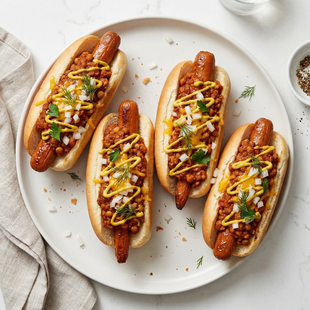 Lentil Chili Carrot Dogs