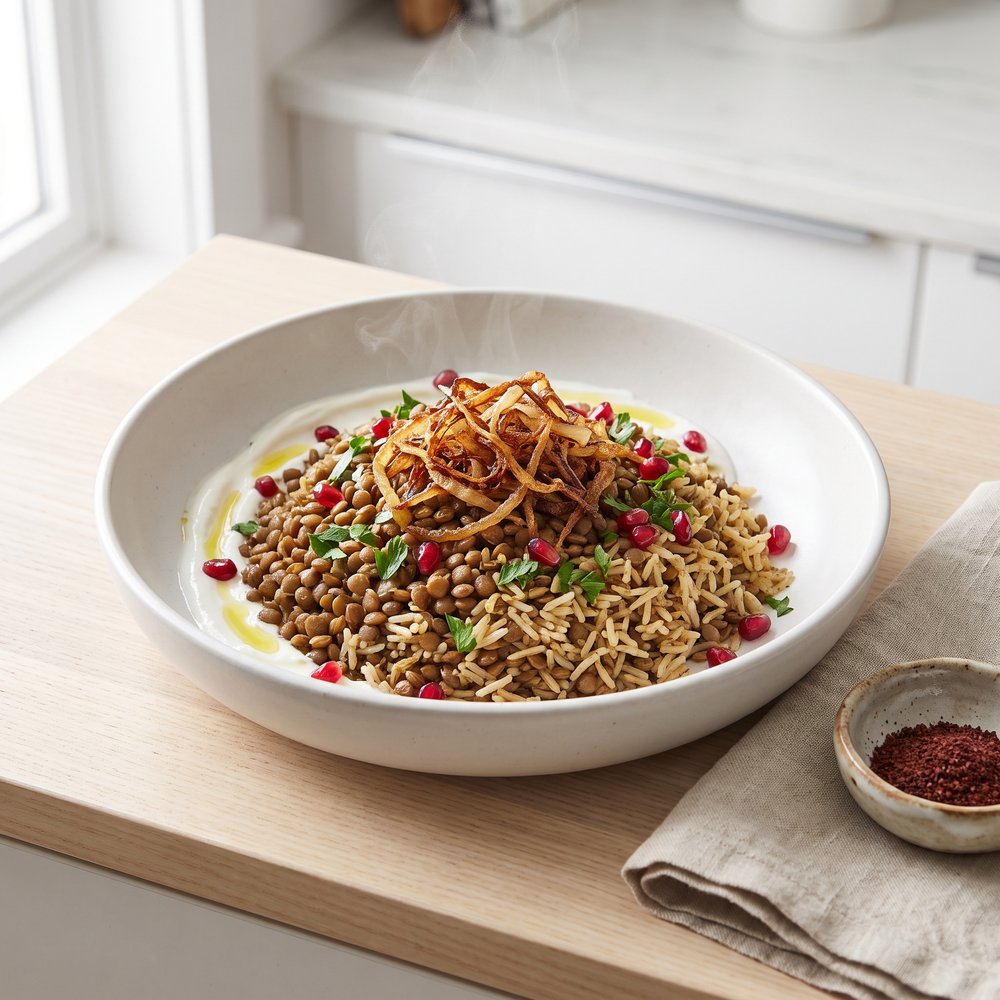 Lentils and Rice with Fried Onions (Mujadarrah)