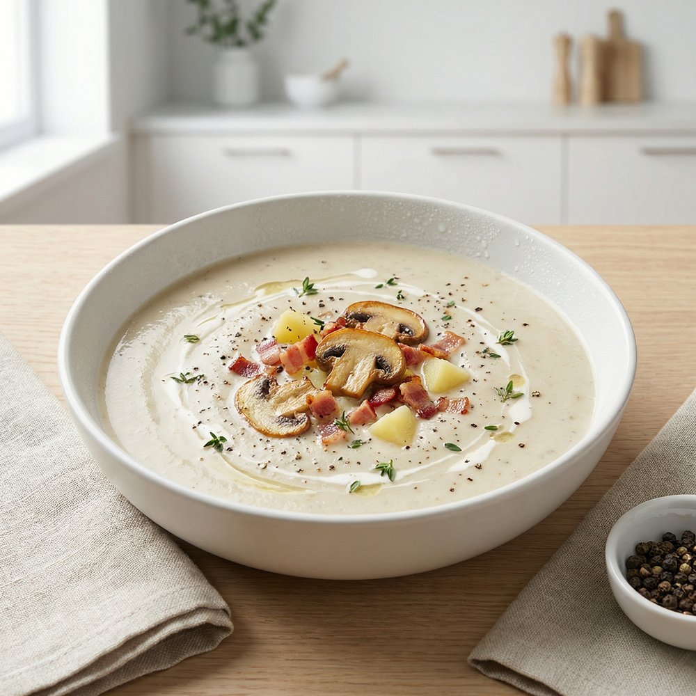 Skinny Cream of Mushroom Soup