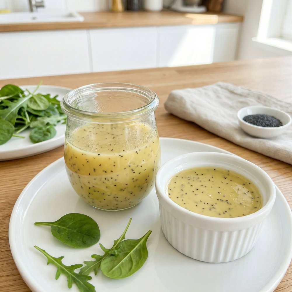 Light Poppy Seed Salad Dressing for Two