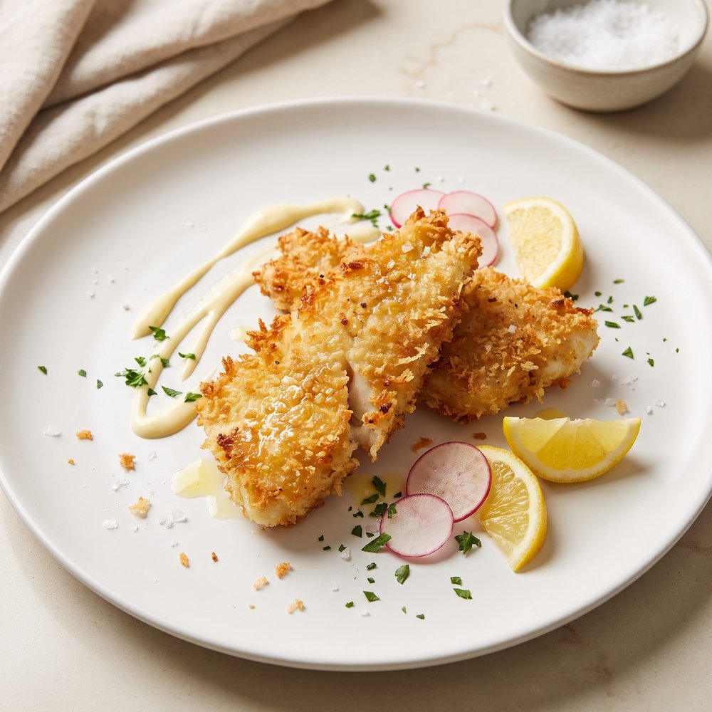 Light and Crispy Fried Halibut