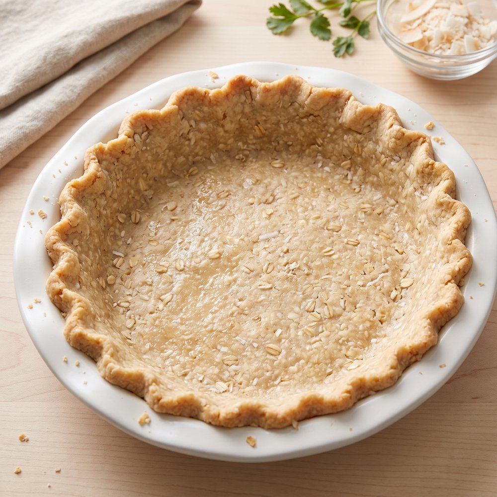 Lightened Oat and Coconut Pie Crust