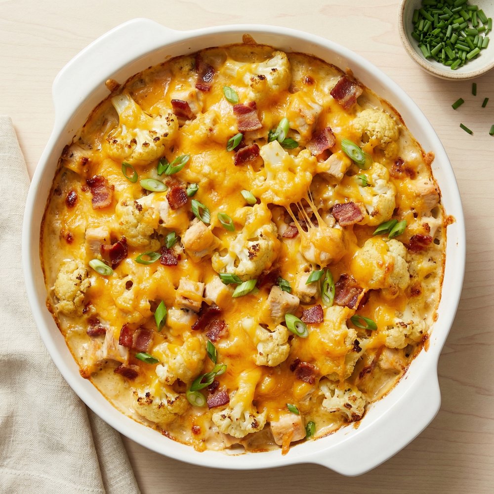 Chicken and Cauliflower Loaded Bake