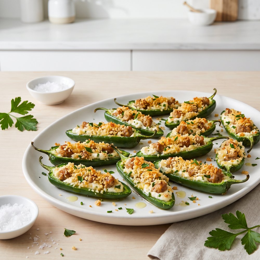 Loaded Stuffed Jalapeno Poppers