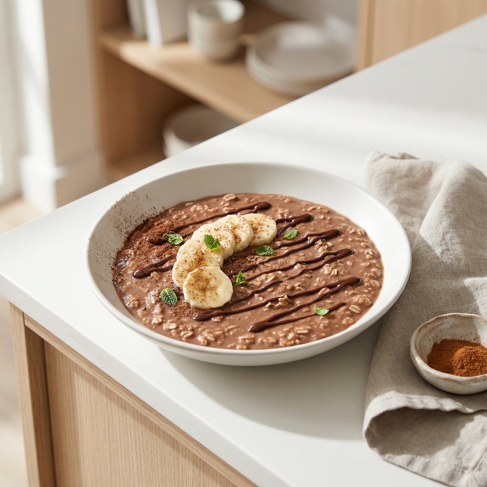 Light Chocolate-Banana Oatmeal