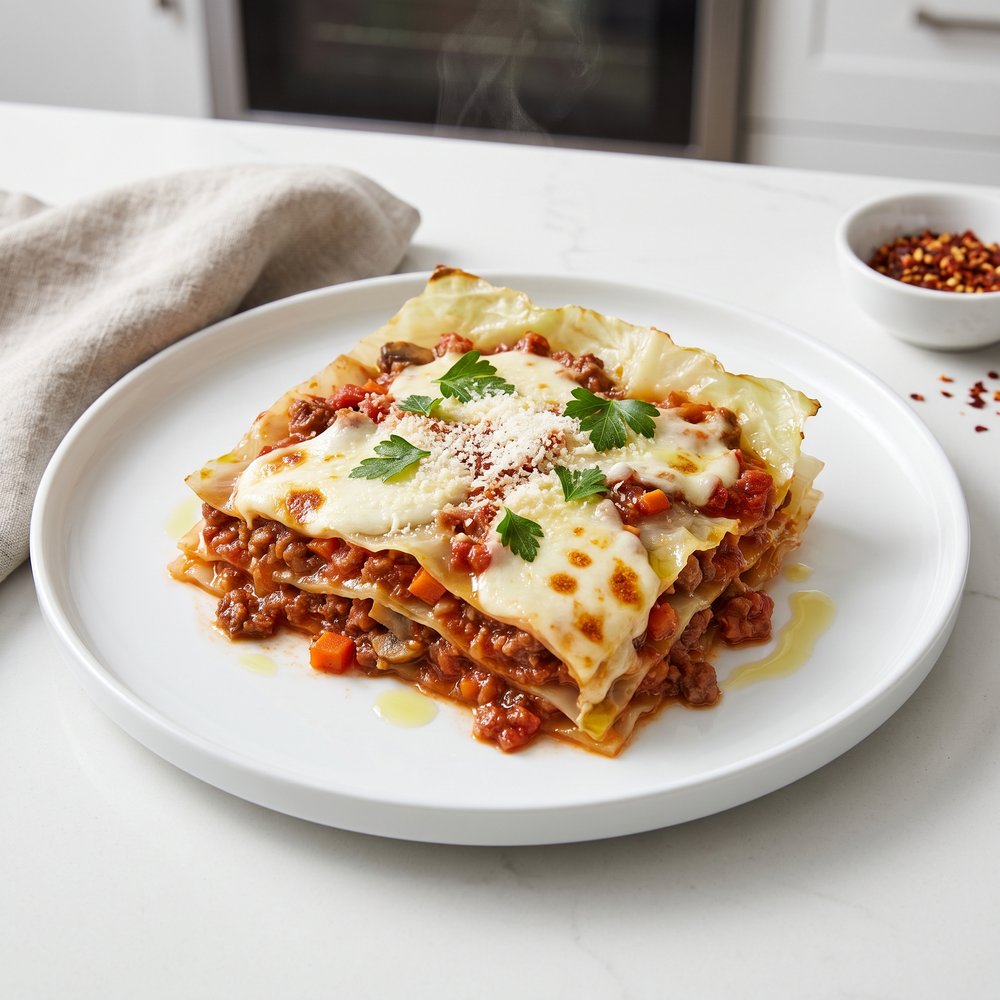 Low-Carb Cabbage Layered Lasagna