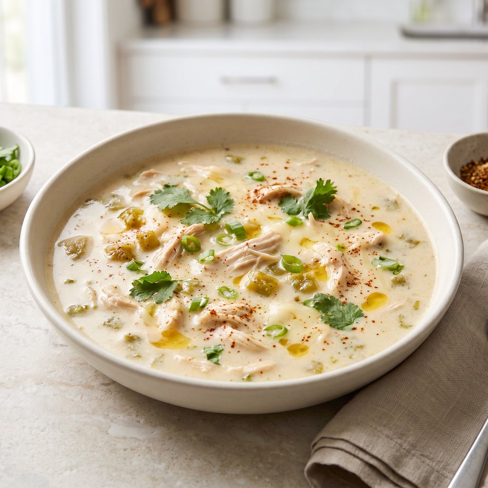Low-Carb Creamy White Chicken Chili
