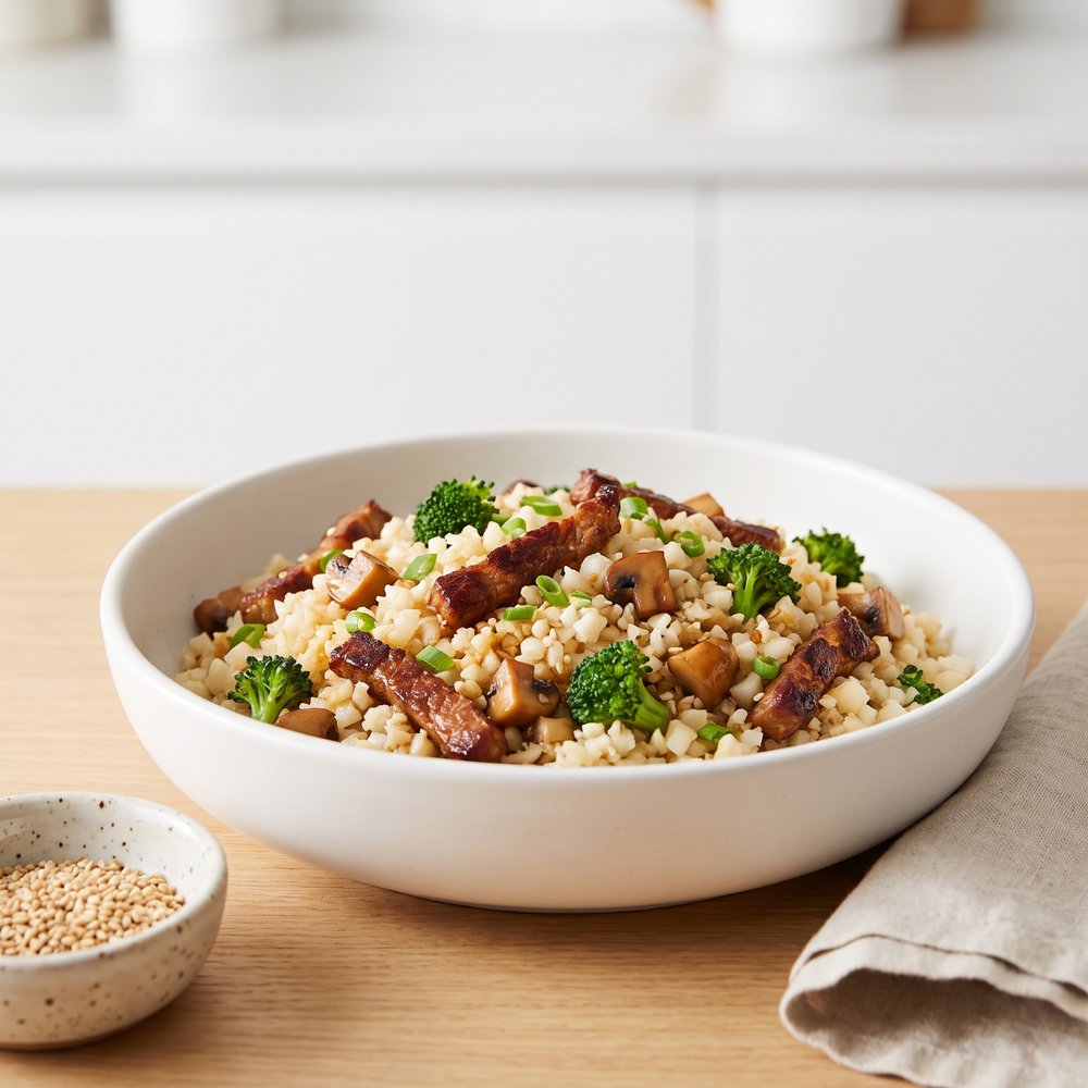 Low-Carb Pork & Veggie Cauliflower Fried Rice