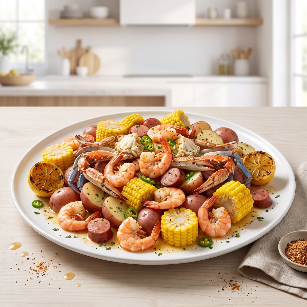Low Country-Style Seafood Boil Feast