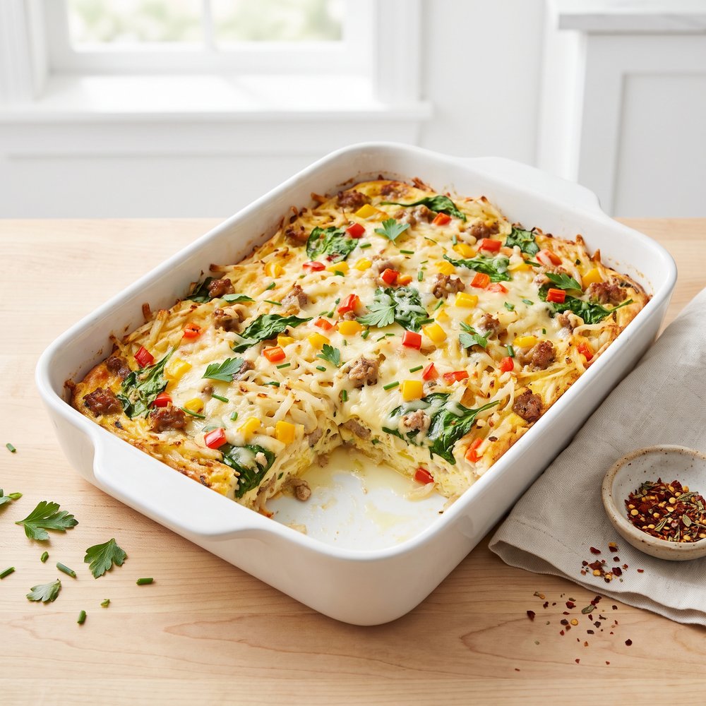 Make-Ahead Morning Breakfast Casserole
