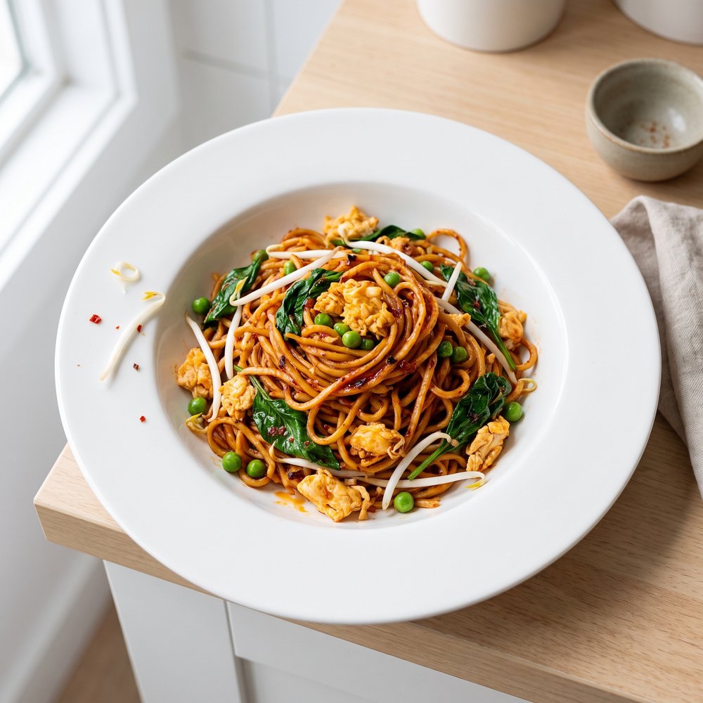 Malaysian-Style Spicy Egg Noodles