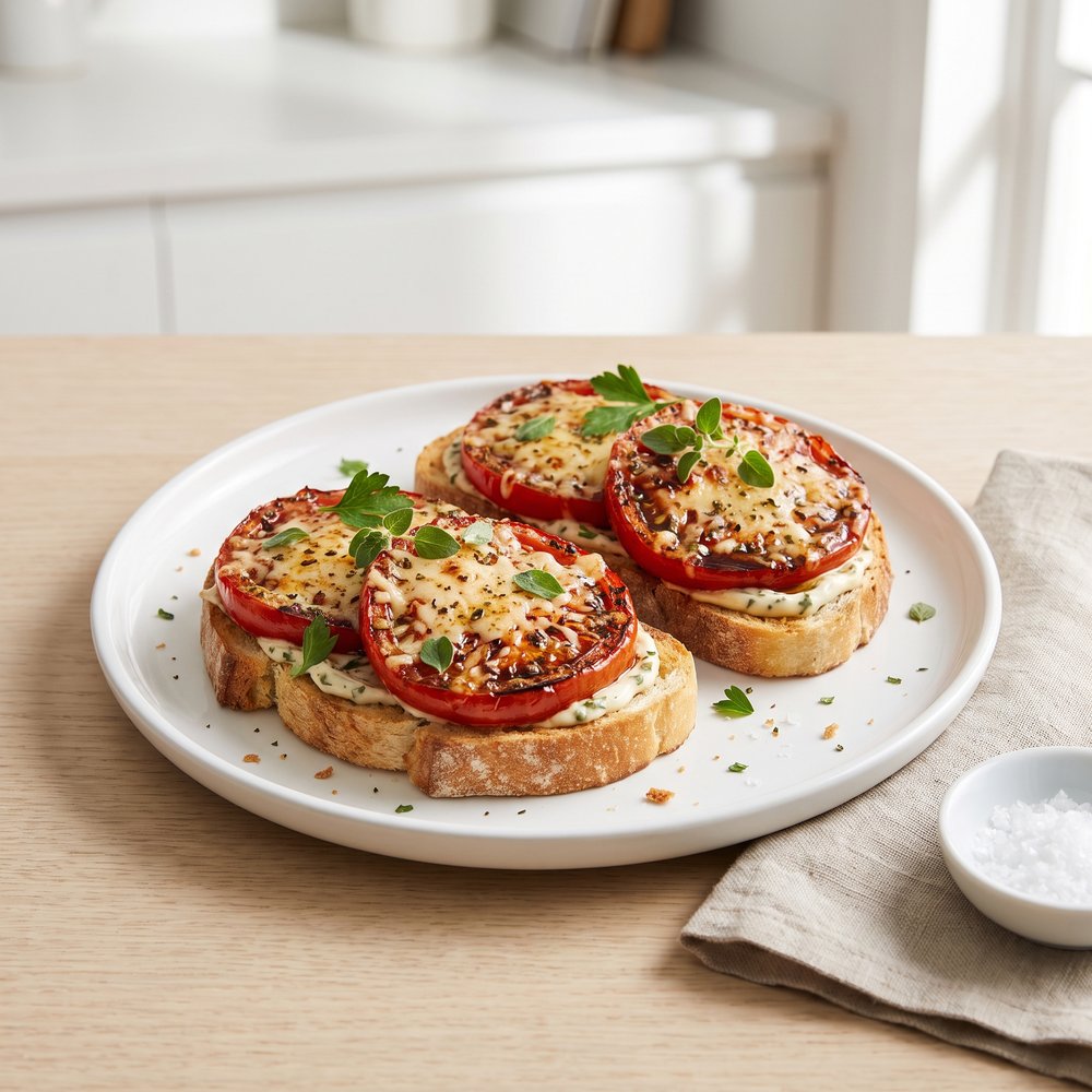 Mama's Ultimate Broiled Tomato Toast Sandwich